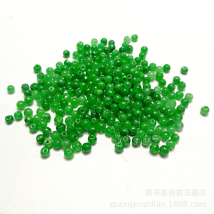 Сухие зеленые нефритовые 4 мм круглые бусины, рассыпные бусины, оптовая продажа, сухие зеленые железные драконы, DIY ювелирные аксессуары, браслет, ожерелье