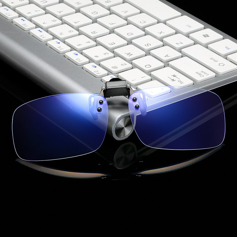Anti-Blue Light Clip Uv Clip Myopia Glasses Clip Hd Transparent Flip-Up Computer Goggles Clip