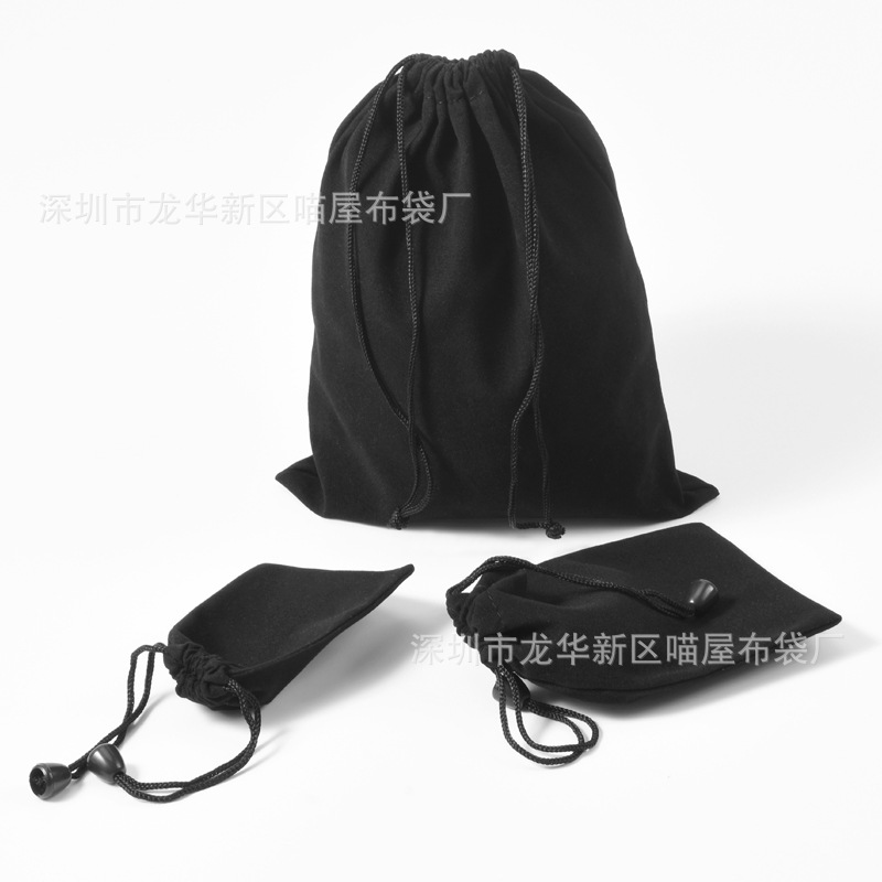 Производитель сумок из фланели для упаковки ювелирных изделий, черная сумка для мобильного источника питания