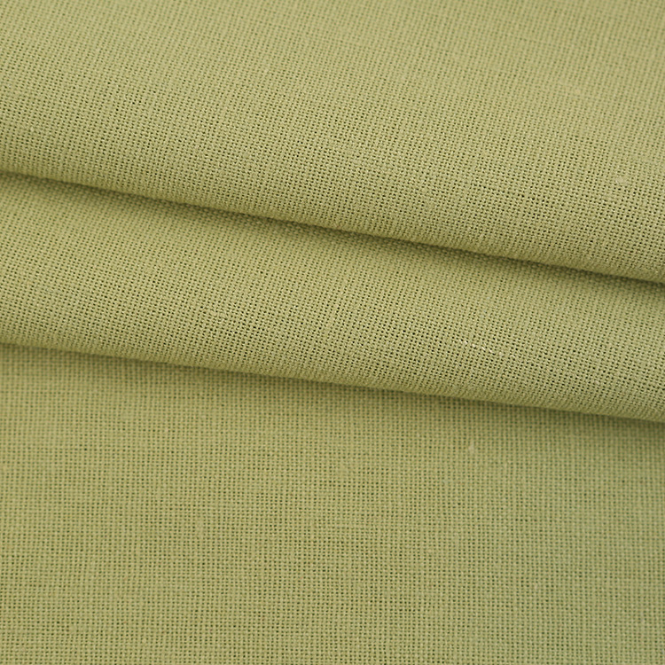 Factory Direct Sales in stock 10 linen polyester cotton blended clothing fabric long car dyed National style home textile decorative fabric