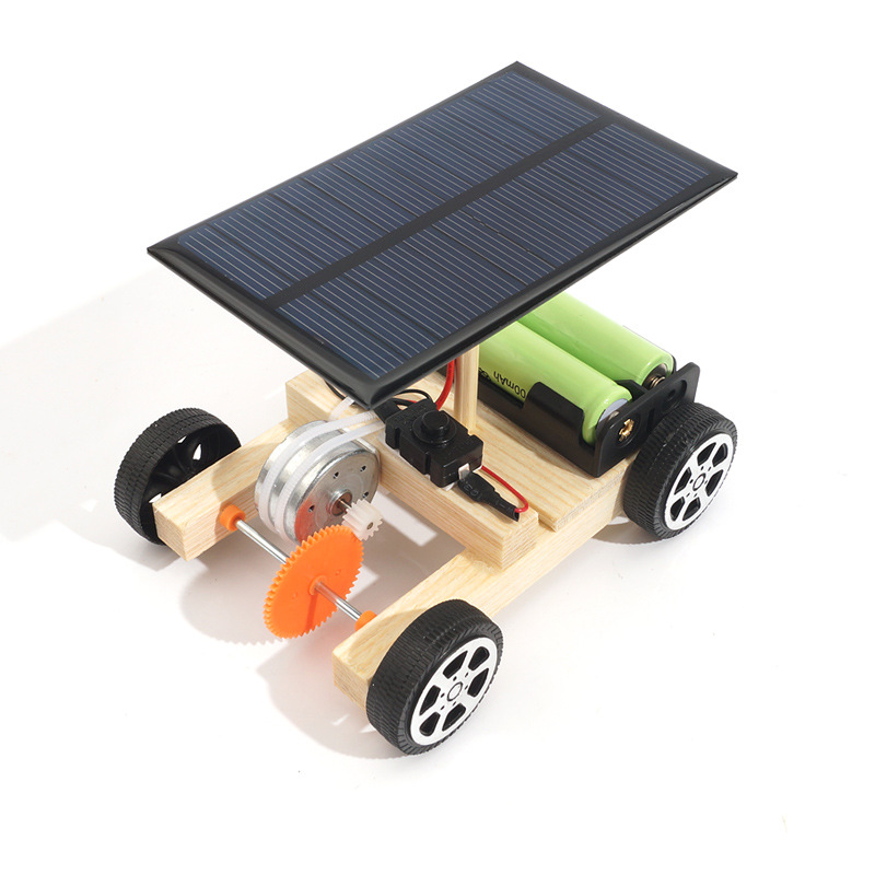 Primary School Students DIY Science and Technology Small Production Handmade Solar Electric Vehicle Science Experiment Puzzle Stem Science and Education Model