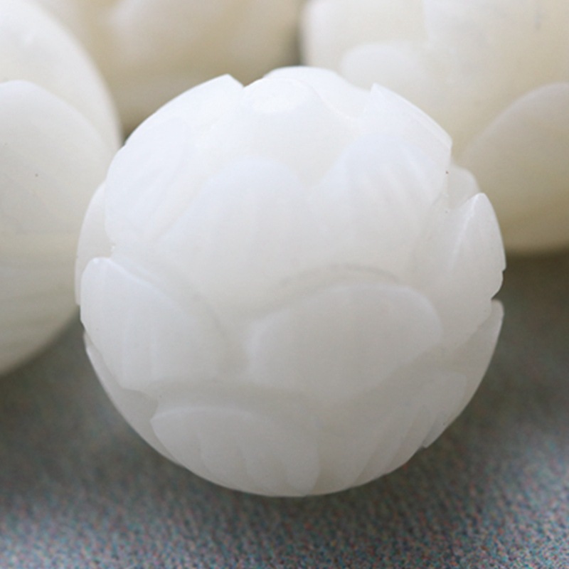 Bodhi root carving Lotus loose beads White Bodhi seed lotus beads wholesale Bodhi root lotus carving crafts