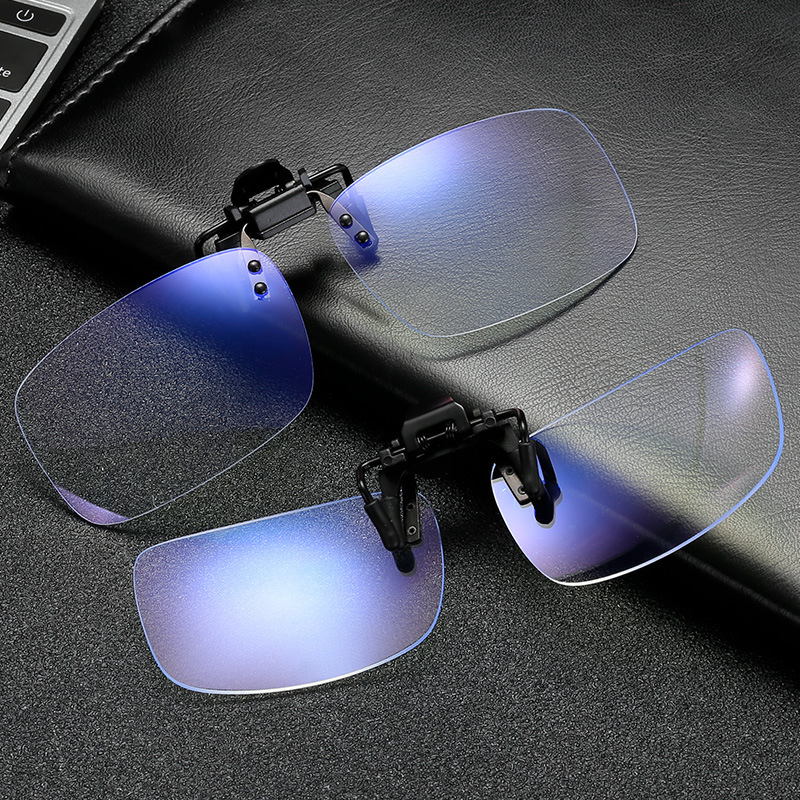 Anti-Blue Light Clip Uv Clip Myopia Glasses Clip Hd Transparent Flip-Up Computer Goggles Clip