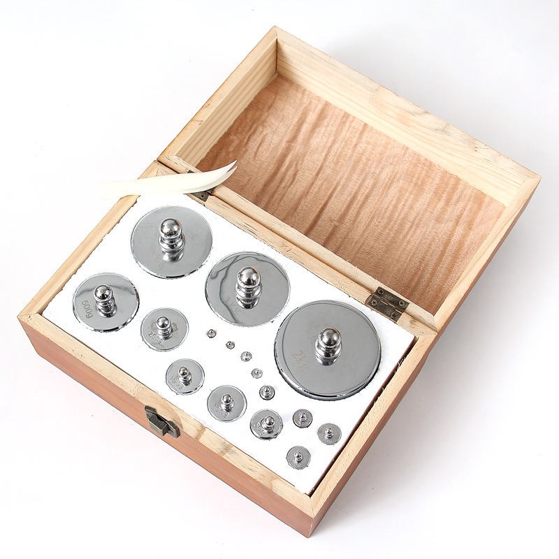 Spot steel chrome plated M2 grade split correction weight 100g set 200g 500g1kg2kg set box wholesale