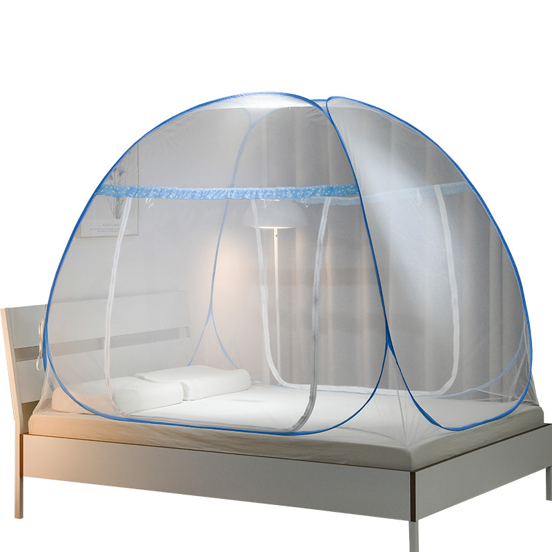 New product installation-free mosquito net Mongolian home 1 meter 5 bed foldable mosquito net 1 meter 8 bed sheet door double door full bottom