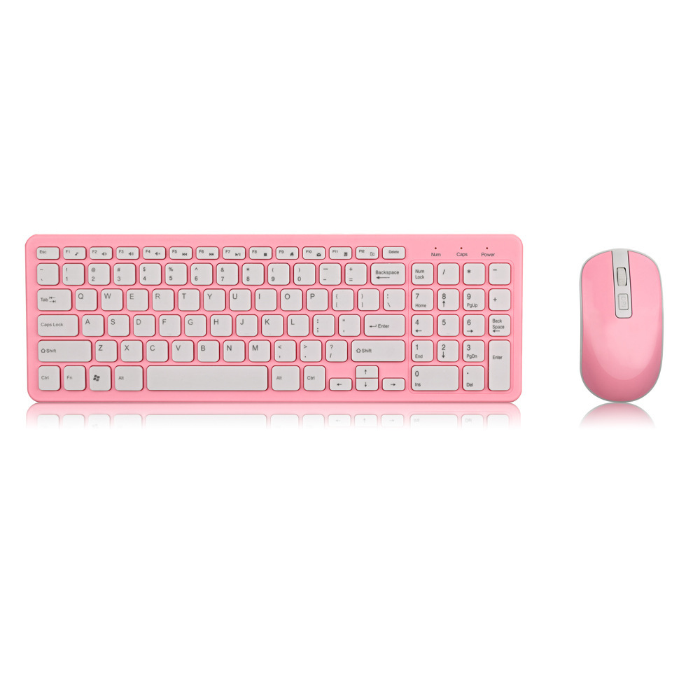 Wireless Keyboard and Mouse Set 2.4g Keyboard and Mouse Set Laptop External Chocolate Wireless Silent Keyboard
