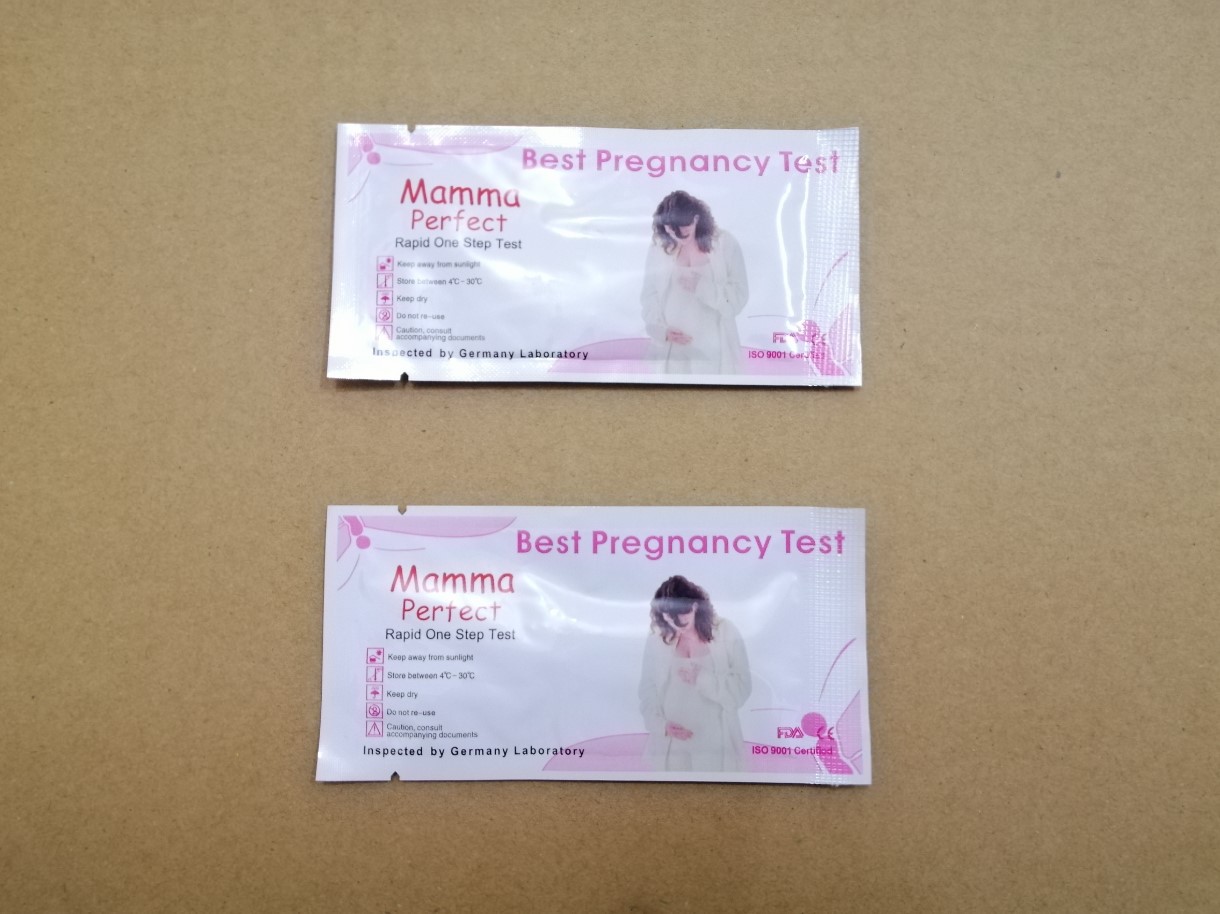 Тест на беременность, упаковка на английском языке, тестовые полоски