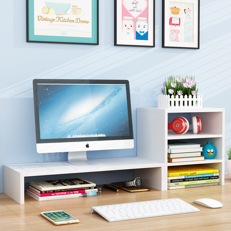 Настольный компьютерный стенд для монитора органайзер для клавиатуры простой книжный шкаф