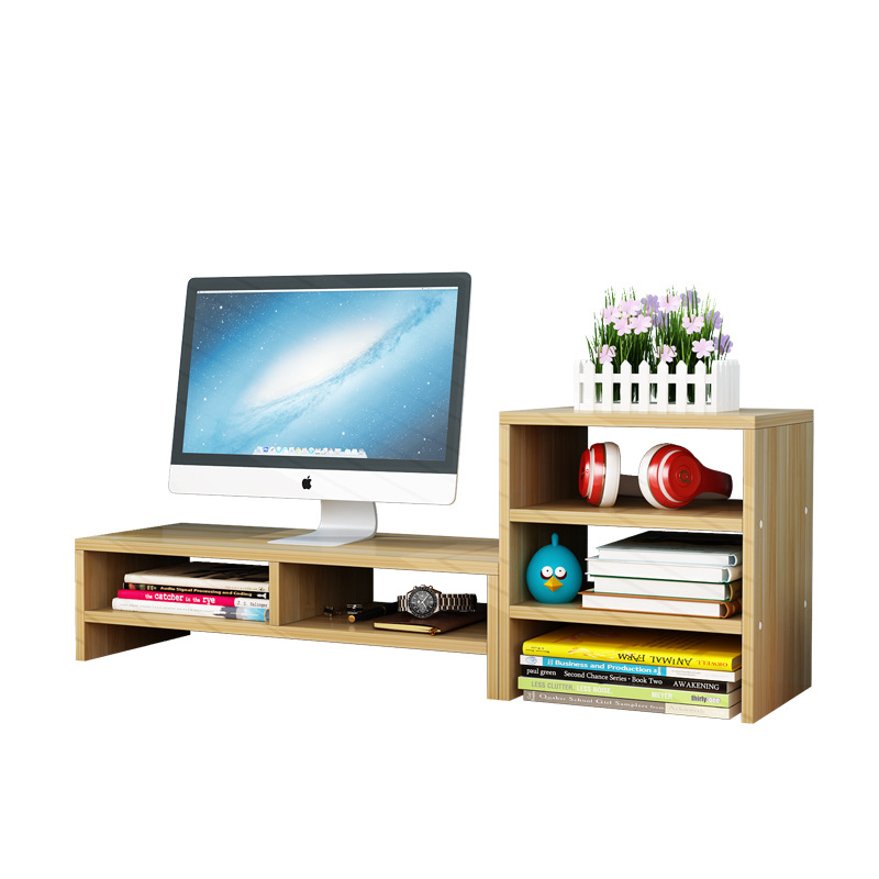 Desktop Computer Stand Monitor Screen Desktop Keyboard Organizer Storage Rack Base Shelf Simple Bookshelf