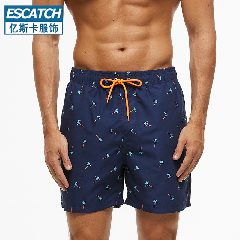 Cross-border ESCATCH summer new men's beach pants wholesale loose casual four-point beach pants a generation of hair