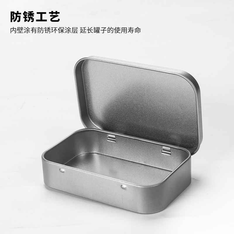 Hot-Selling In-Stock Wearable Armor USB Flash Drive Cigarette Badge Packaging Box Logo Frosted Rectangular Tinplate Box