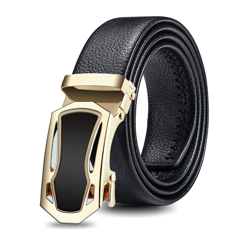 New men's automatic buckle gift Belt edge pvc wear-resistant scratch-resistant men's pants belt a large number of spot wholesale