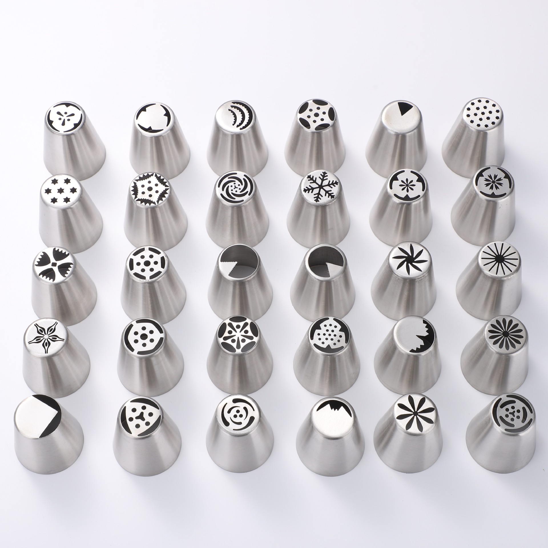 Cross-border cake decorating integrated stainless steel Russian decorating nozzle 100 (full style)