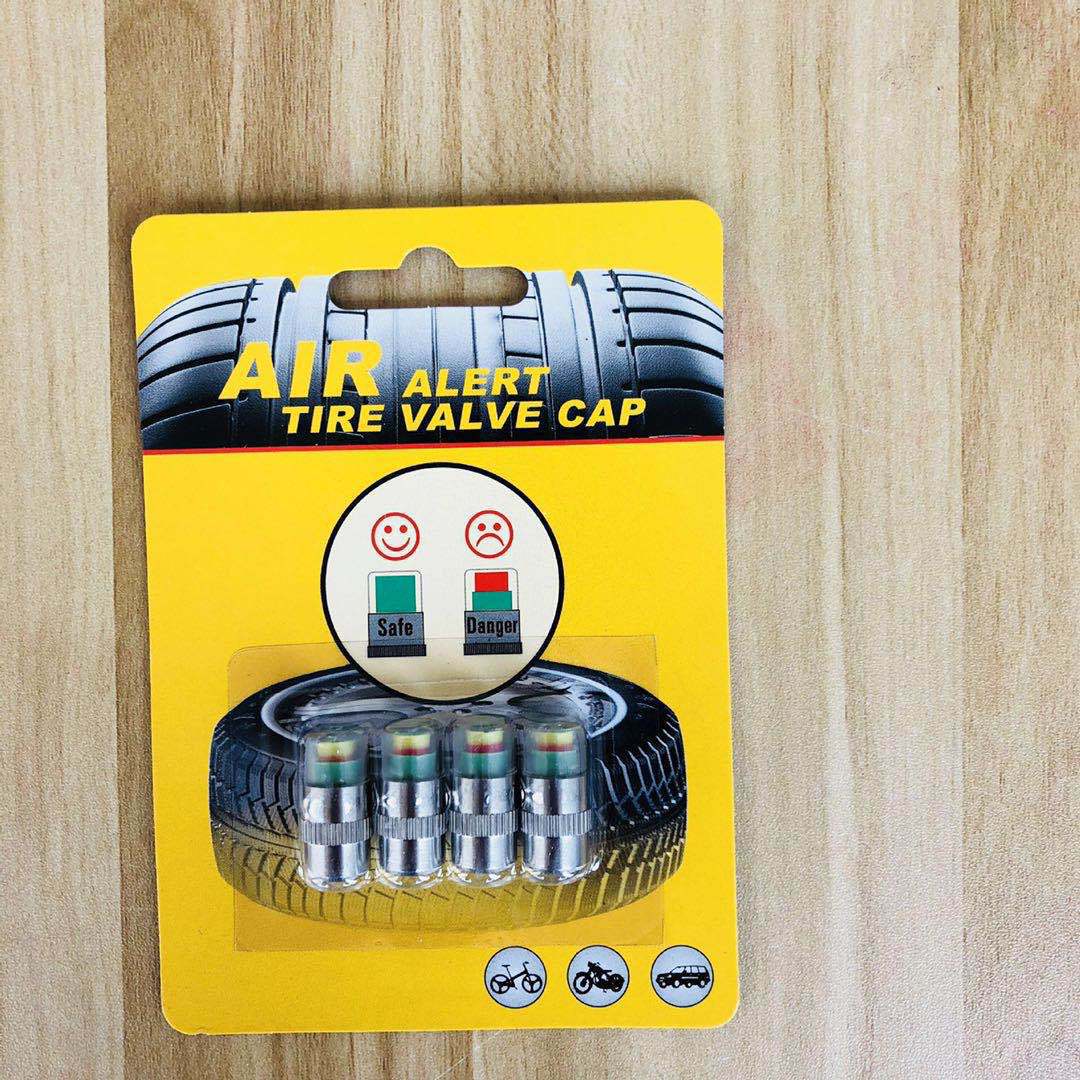 Car tire pressure monitoring external valve cap stainless steel tire pressure warning cap wireless tire pressure warning device Universal