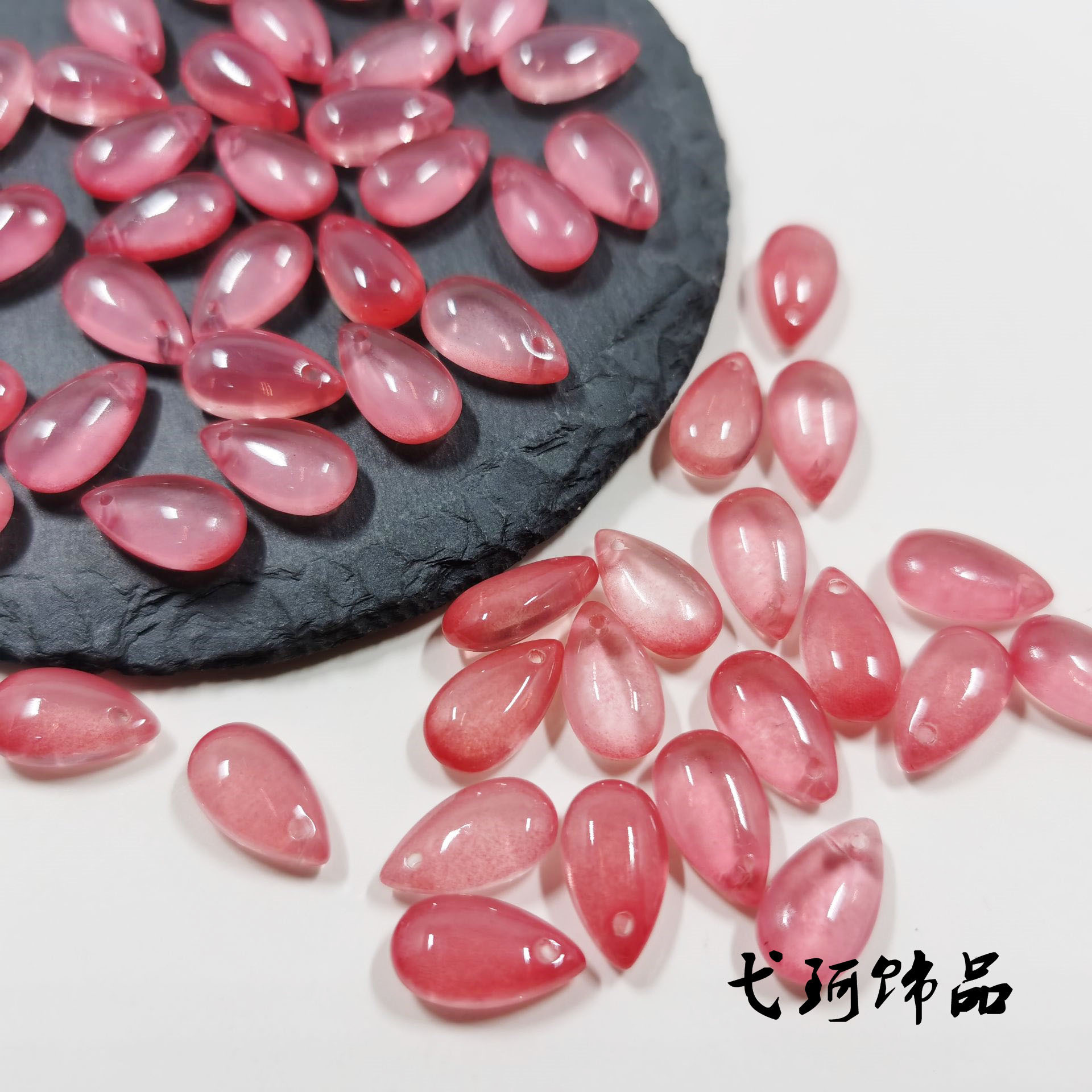 B4 beads glass petals water drops 8*14mm handmade diy antique hairpin accessories earrings pendant material