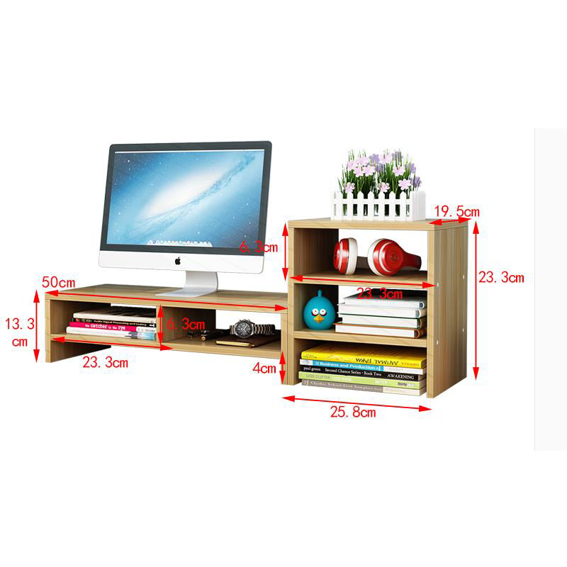 Desktop Computer Stand Monitor Screen Desktop Keyboard Organizer Storage Rack Base Shelf Simple Bookshelf