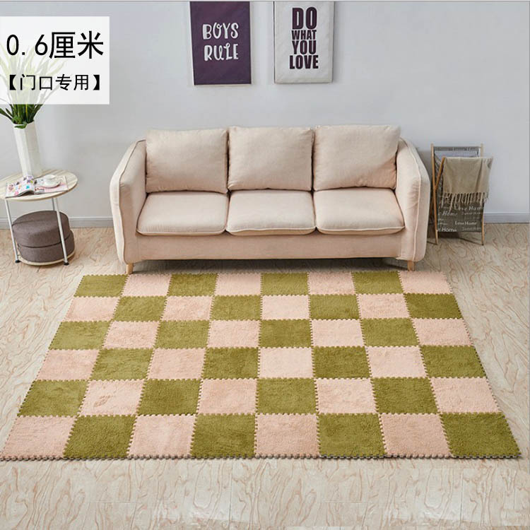 Тонкий ковролин 0.6 см, стыковочный, для спальни, полный, плюшевый, EVA, квадратный, пазл