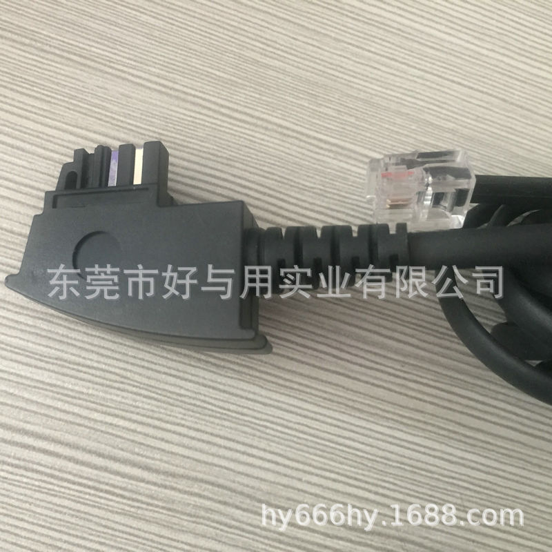 Dongguan Manufacturer Directly Supplies 2-Core and 4-Core 5.0m German-Style Telephone Straight-Line Pure Copper Network Connection Cables for Telephones