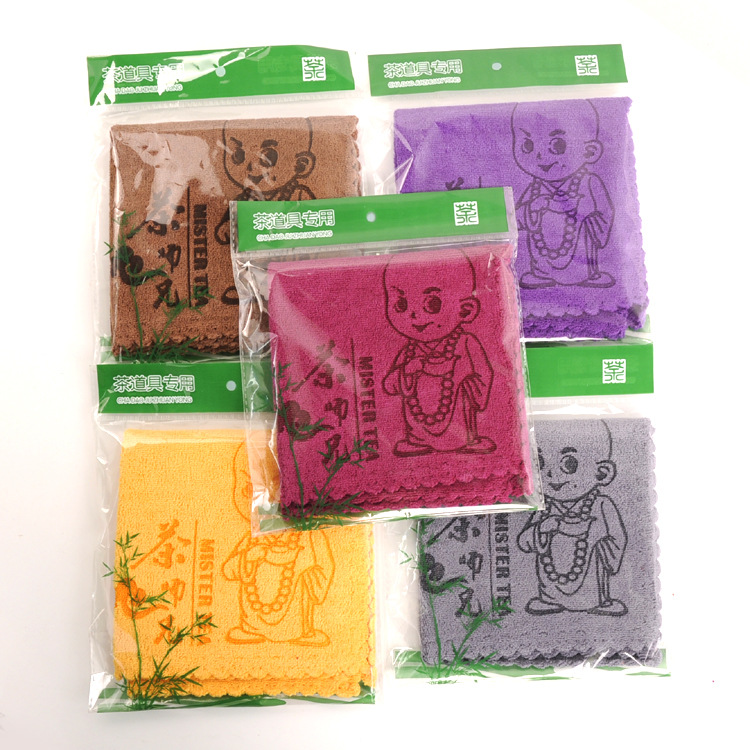 Tea Towel, Absorbent and Thickened, Tea Table Cleaning Cloth, Customizable Logo, Teapot Care Towel, Comes with Individual Packaging, Absorbent and Quick-Drying Tea Set