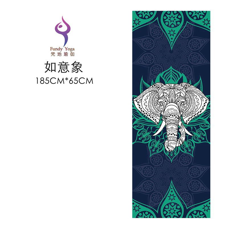 Portable Hygienic Public Yoga Mat Covering Towel Sweat-absorbent Anti-wet Smooth Yoga Covering Towel Printed Yoga Towel Yoga Blanket