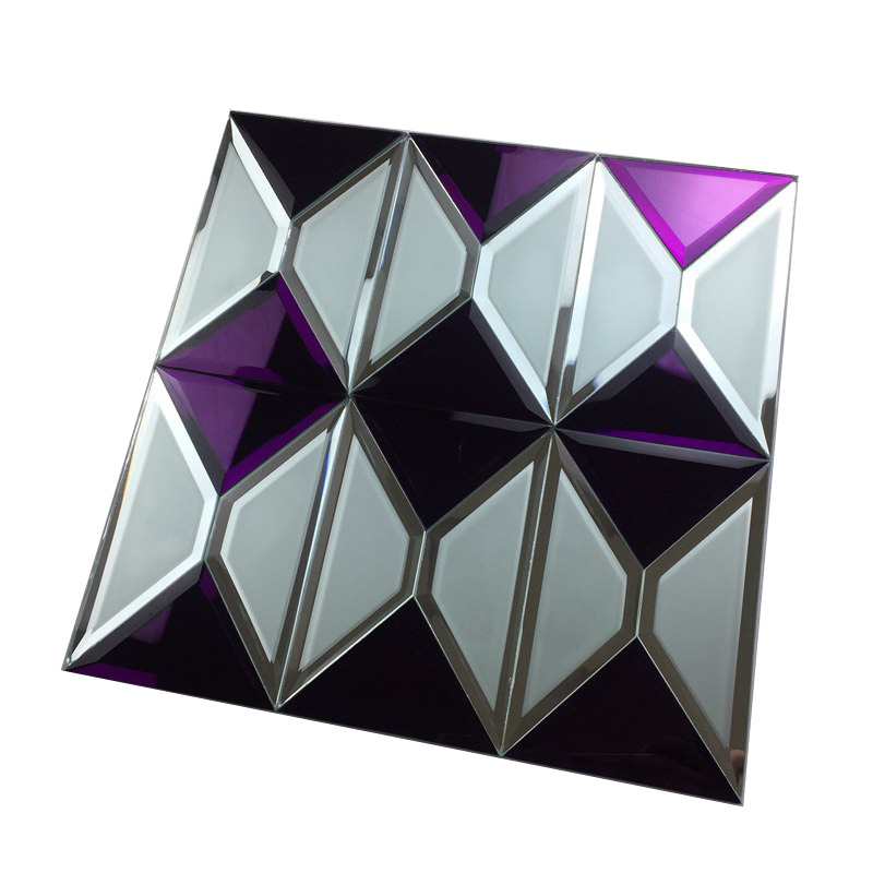 Split mirror glass mosaic grinding mirror 300*300 background wall tiles factory direct mirror mosaic geometric tiles