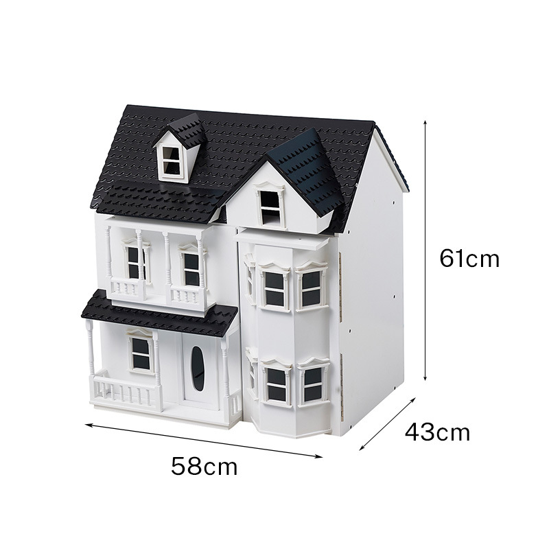 Factory Wholesale Foreign Trade European and American Simulation Play House Wooden Dollhouse Luxury Retro Castle Dollhouse Toys
