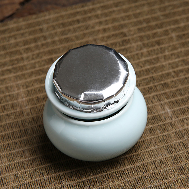 Yanshan Small Mini Color Glaze Ceramic Jar Porcelain Jar Medicine Jar Tea Jar Fragrant Powder Paste Jar Sealed Storage Jar