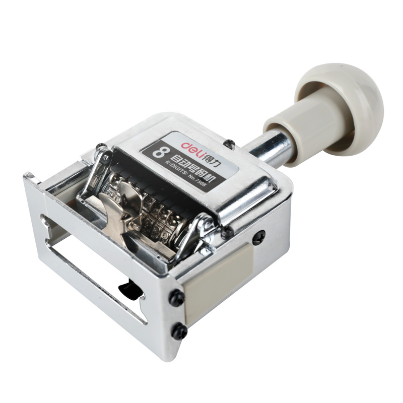 Deli 7508 Automatic Numbering Machine 8-Digit Coding Machine Automatic Numbering Machine Coder Coding Machine Wholesale