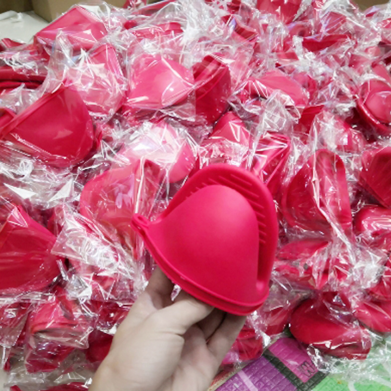 Source Manufacturer Thickened Silicone Anti-Scald Gloves, High-Temperature Resistant Oven Pot Handle Protection