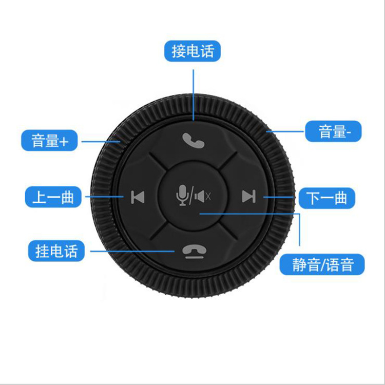 Universal multi-function steering wheel button modification wireless square control button DVD Android large screen navigation knob square control