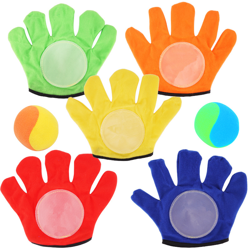 Suction Cup sticky ball gloves children's early education children's fun sticky ball Velcro sticky ball outdoor parent-child catching ball hand