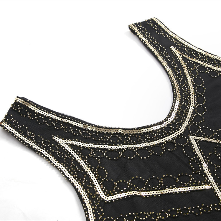 1920 vintage sequined dress beaded tassel dress Amazon popular high-end banquet short dress