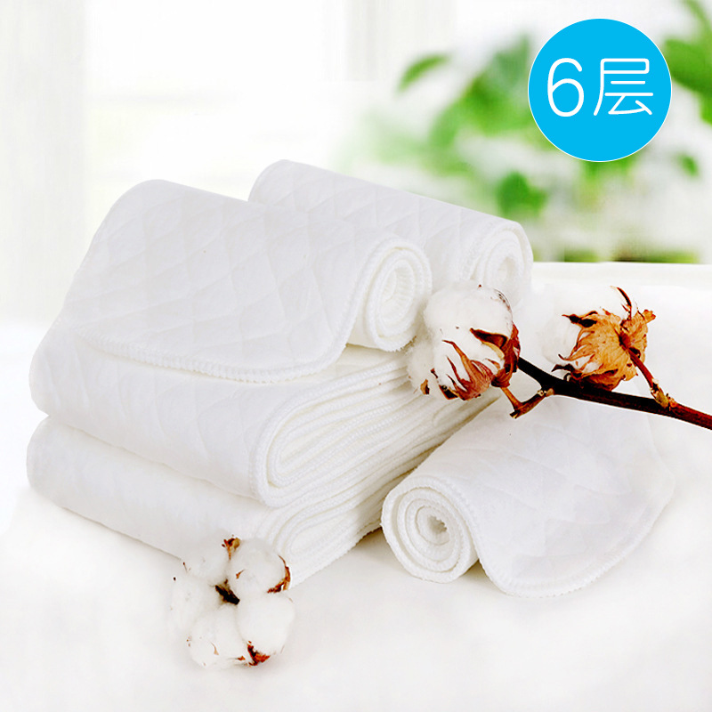 Кросс-бордерные товары для новорожденных, экологические 6-слойные стеганые подгузники с быстрым впитыванием