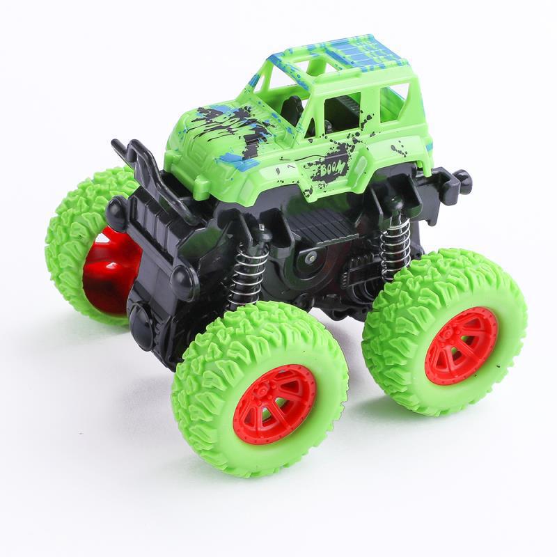 Cross-border dedicated for children's four-wheel drive inertia off-road vehicle simulation stunt swing car toy stall supply wholesale