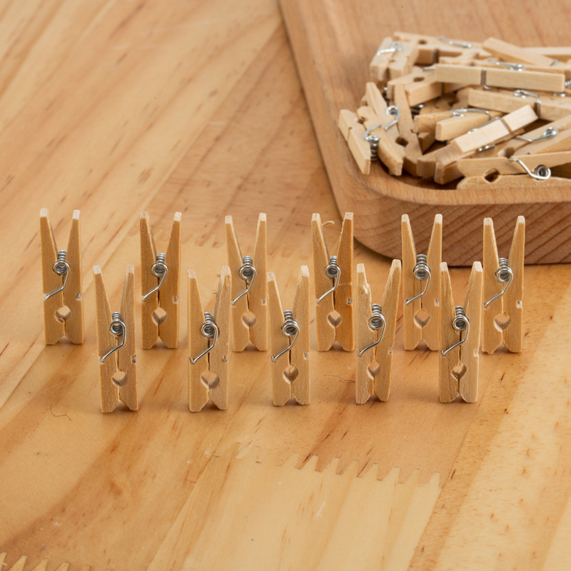 Оптовая продажа деревянных зажимов из березы маленькие зажимы для фото ручной работы натуральный цвет