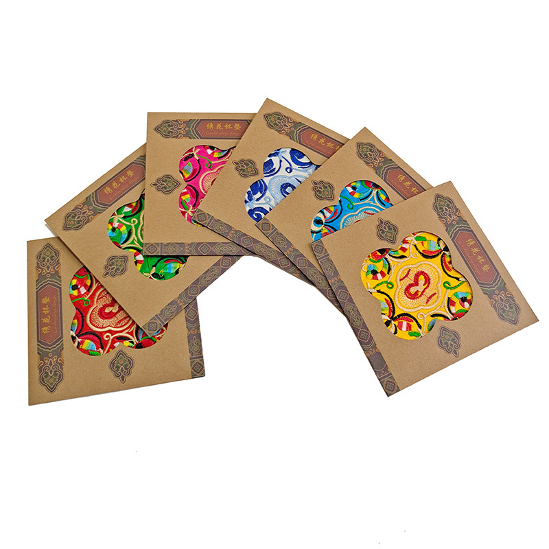 Manufacturer Wholesale Sale Chinese Style Embroidered Round Coasters Embroidery Crafts Overseas Gifts Tea Coasters Bowl Mats Insulation Pads