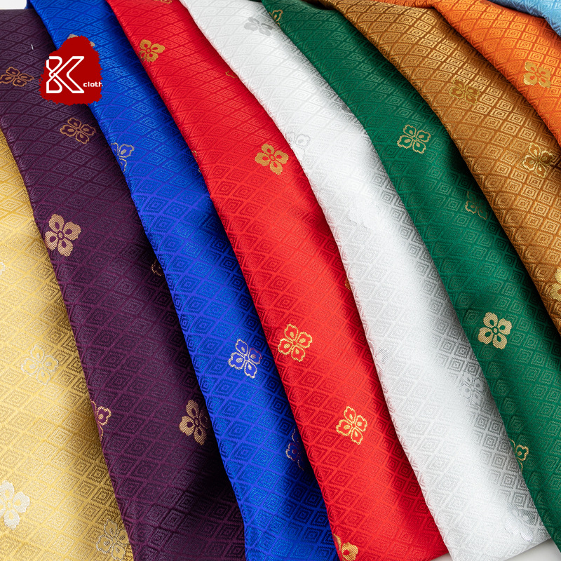 Ткань для одежды, жаккард, западная компоновка, золотая нить