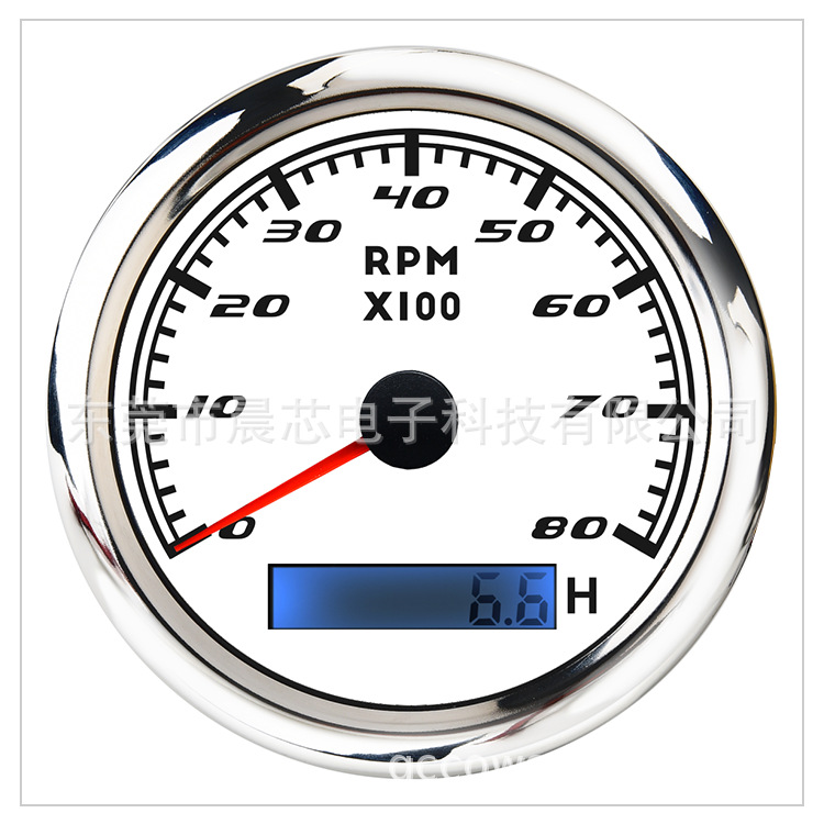Cross-border dedicated adjustable 1-360 speed ratio 85mm pointer anti-fog waterproof grade IP67 tachometer 24v Universal