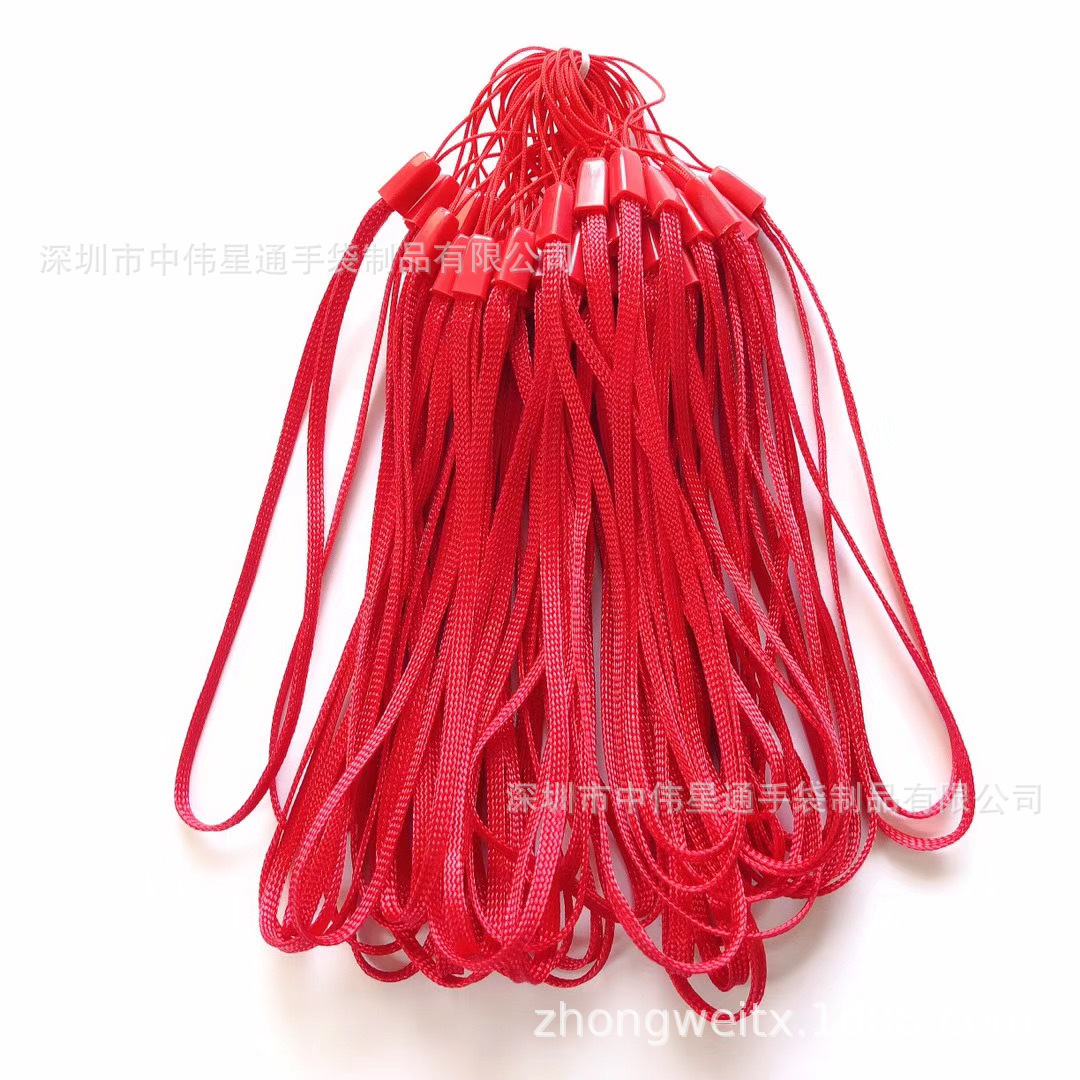 Factory supply twelve color spot pine rope hand-held fan lanyard radio lanyard selfie stick sling