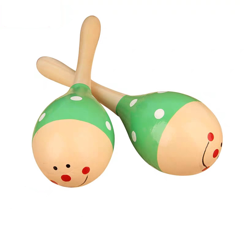 Small Sand Hammer Early Childhood Education Music All Wood Solid Wood Grasping Maracas Training Baby Toy Source Manufacturer Orff