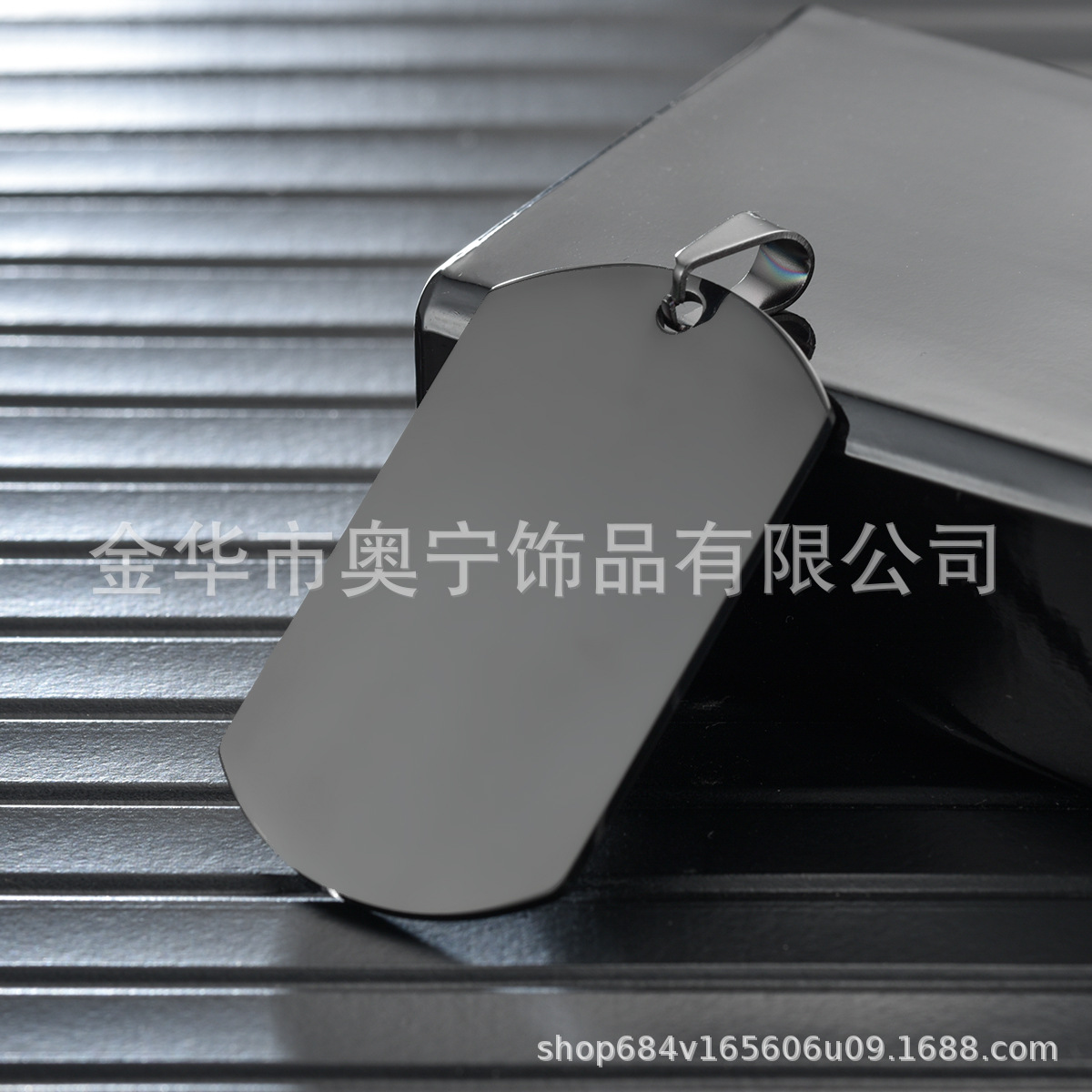 Cross-border source stainless steel dog tag titanium steel diy lettering pendant necklace American soldier identity card