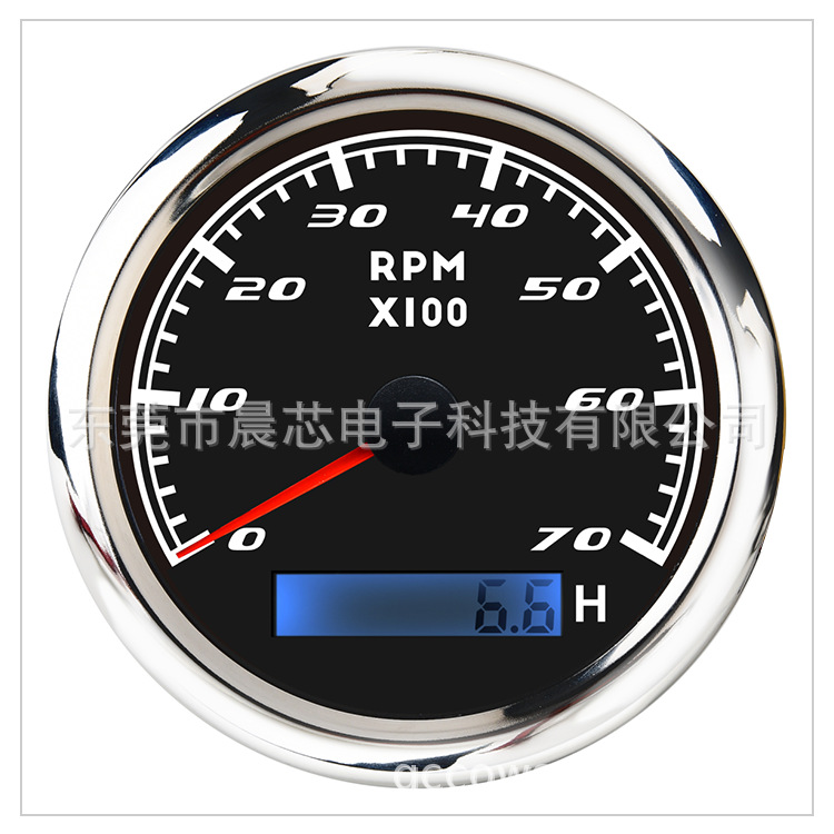 Cross-border dedicated adjustable 1-360 speed ratio 85mm pointer anti-fog waterproof grade IP67 tachometer 24v Universal