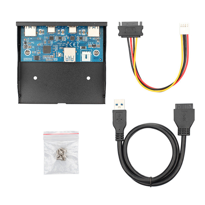 USB3.1 TYPE-C Floppy Drive Level Panel 3.5inCh 19PIN to Dual Port C-type + USB3.0