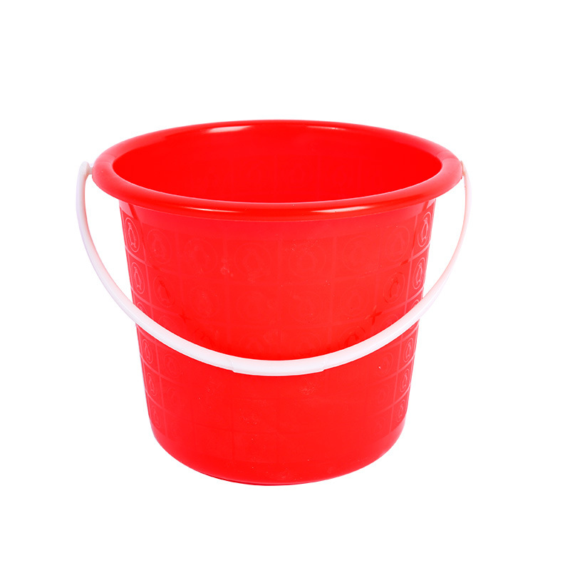 Household Plastic Bucket Portable Red Strawberry Picking Bucket Multi-size Tempered Bucket Thickened Water Storage Bucket Trash Can