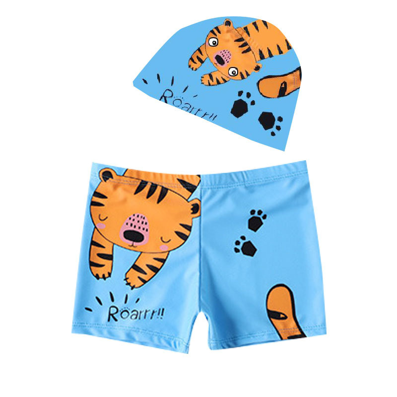 New children's swimming trunks small and medium-sized children's swimming trunks hot spring beach cartoon printing children's swimwear suit wholesale