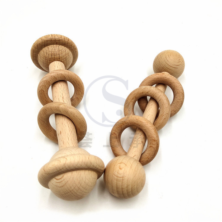 Logs Rattle Baby Toys 0-1 Years Old Baby Early Education Creative Export Quality Grasp Training Toys Engraved LOGO