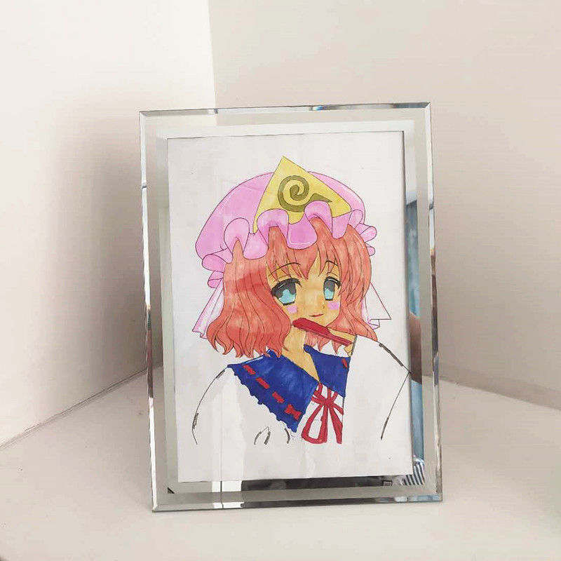 Factory Direct Sales Wholesale Creative Crystal Glass Photo Frame Table A4 Photo Frame Certificate Frame 6inch Id Photo Studio Photo Frame
