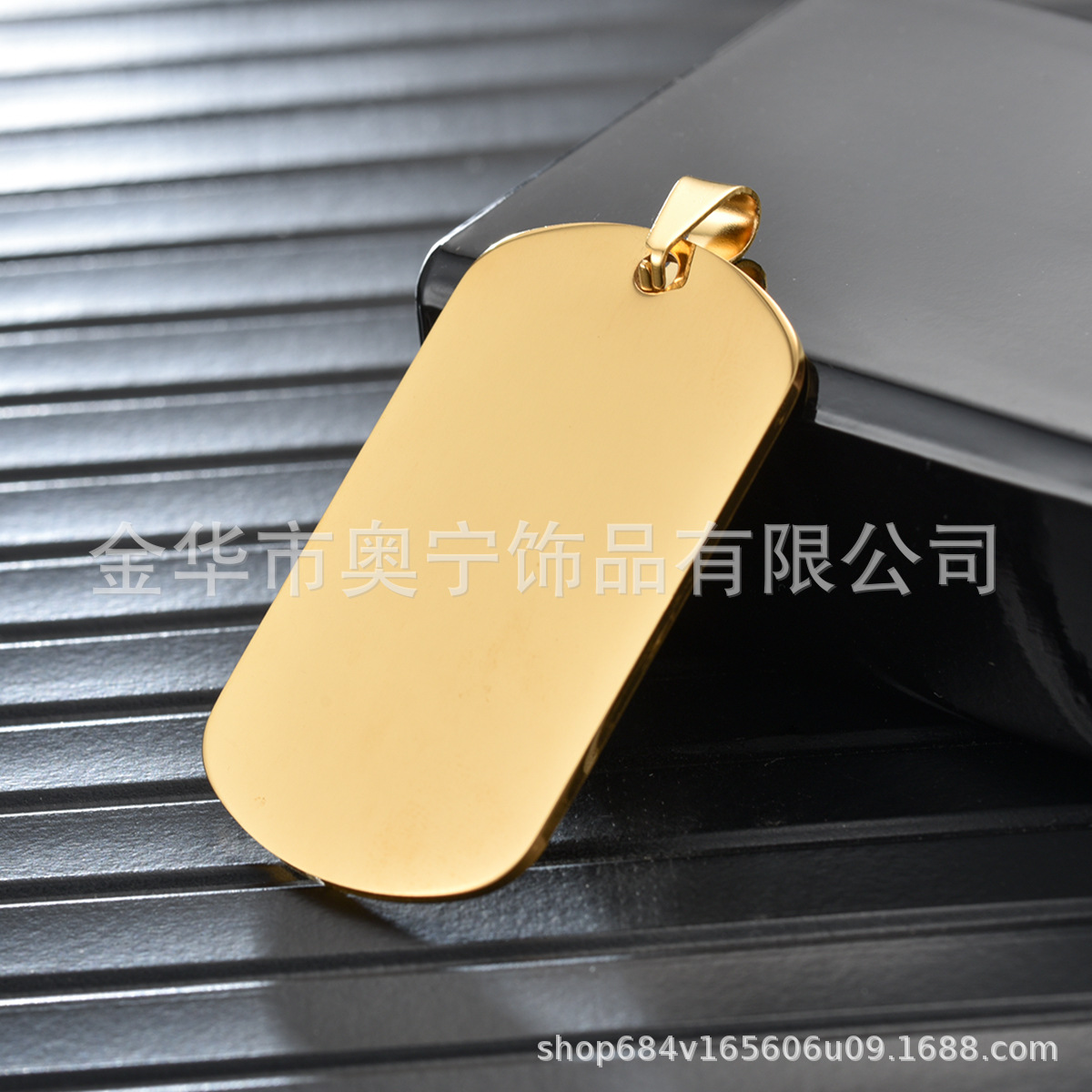Cross-border source stainless steel dog tag titanium steel diy lettering pendant necklace American soldier identity card