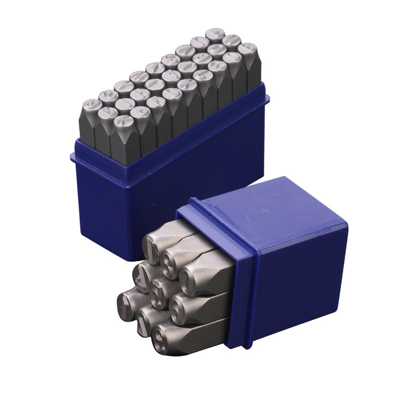 New English steel letters 3-12mm digital steel number woodworking round head character die stamping alloy steel seal letter stamping