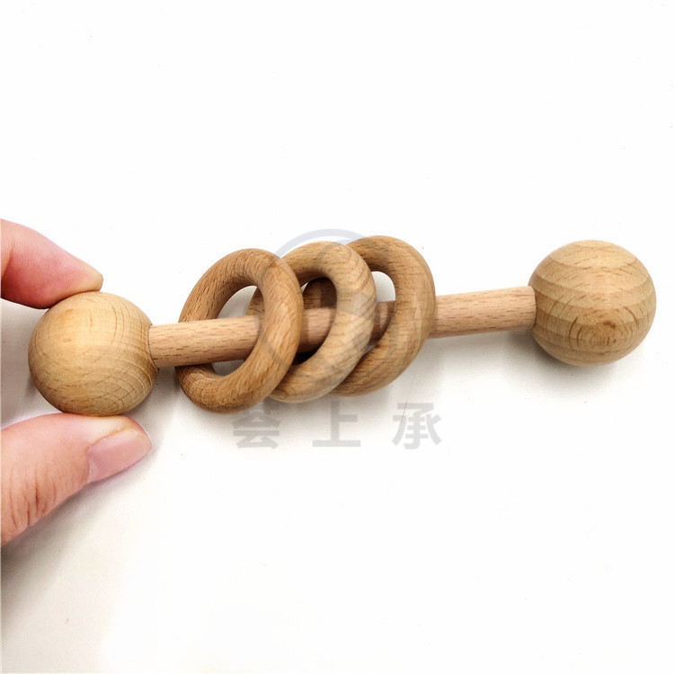 Logs Rattle Baby Toys 0-1 Years Old Baby Early Education Creative Export Quality Grasp Training Toys Engraved LOGO